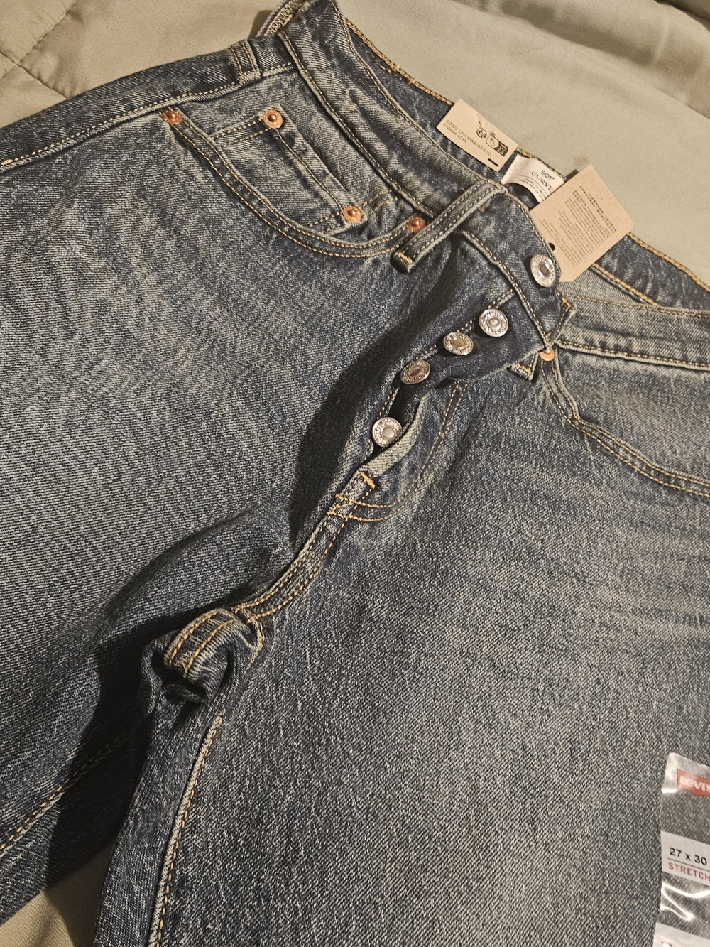 Levi's Women's Blue Button-Fly Jeans